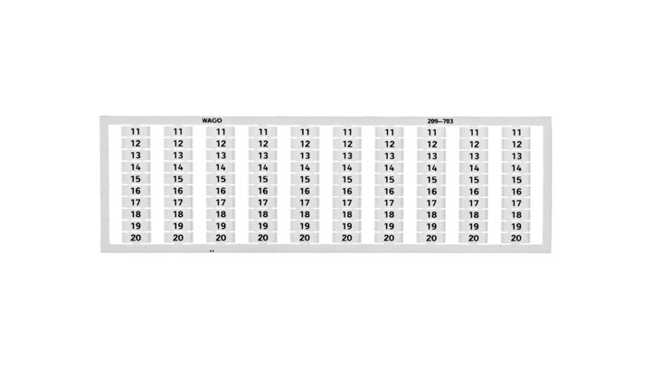 Ramka z oznacznikami 10x 11-20 209-703 /5szt./