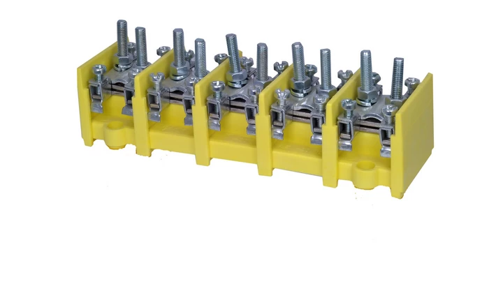 Odgałęźnik instalacyjny 5-segmentowy zacisk: 5x2x25mm2 - 5x4x10mm2 LZ 5*25/10 wyk.12 84084004