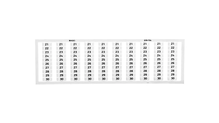Ramka z oznacznikami 10x 21-30 209-704 /5szt./