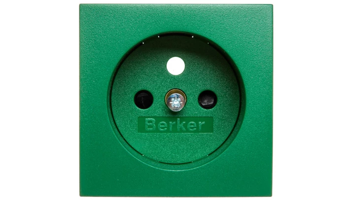 B.3/B.7 Płytka czołowa gniazda z/u z przesłonami zielony 3965760063