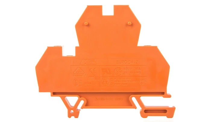 Złączka piętrowa 4-przewodowa 4mm2 pomarańczowa EURO 43550OR /50szt./