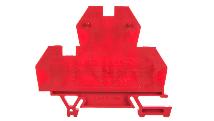 Złączka piętrowa 4-przewodowa 4mm2 czerwona EURO 43550RD /10szt./