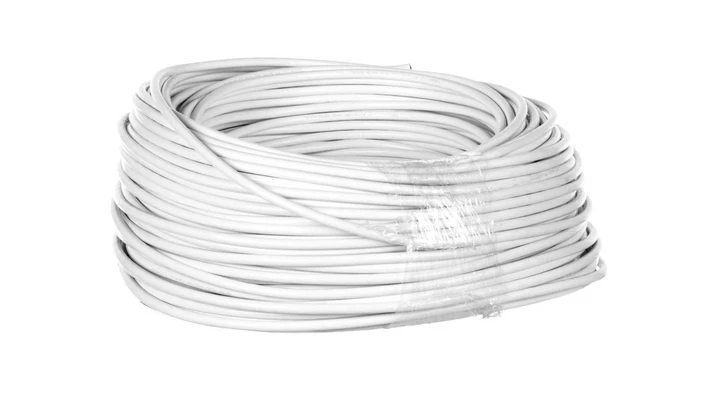 Przewód mieszkaniowy H03VV-F (OMY) 2x1 biały 300/300V /100m/