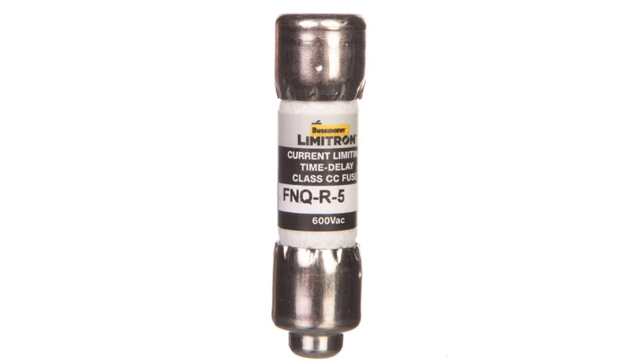 Wkładka bezpiecznikowa cylindryczna 10x38mm 5A 600V AC, klasa CC, zwłoczna FNQ-R-5