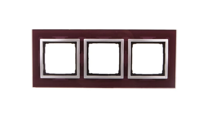 Simon 54 Nature Ramka potrójna szkło KUSZĄCA ŚLIWKA DRN3/89
