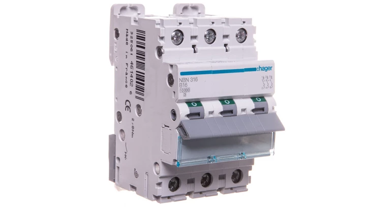 Wyłącznik nadprądowy 3P B 16A 10kA AC NBN316