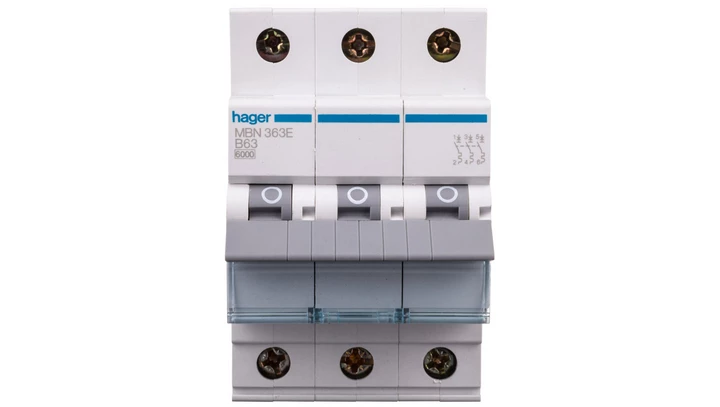 Wyłącznik nadprądowy 3P B 63A 6kA AC MBN363E