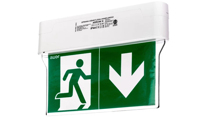 Oprawa awaryjna ARROW N LED 1W 3h jednozadaniowa AT + PU31 PU41 biała ARN/1W/E/3/SE/AT/WH