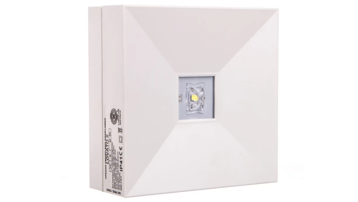 Oprawa awaryjna LOVATO II LED 2W (opt. universal) 240lm 1h jednozadaniowa biała LV2U/2W/C/1/SE/X/WH