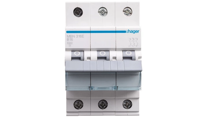 Wyłącznik nadprądowy 3P B 16A 6kA AC MBN316E