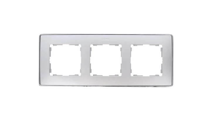 Simon Detail 82 Ramka potrójna Detail SELECT-metal ALUMINIUM / podstawa Chrom 8201630-093