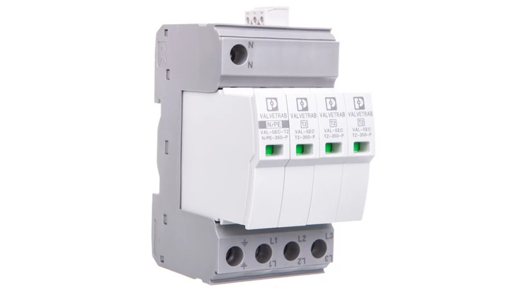 Ograniczniki przepięć Typ T2 4P 20kA 1,5kV 350V VAL-SEC-T2-3S-350-FM 2905340