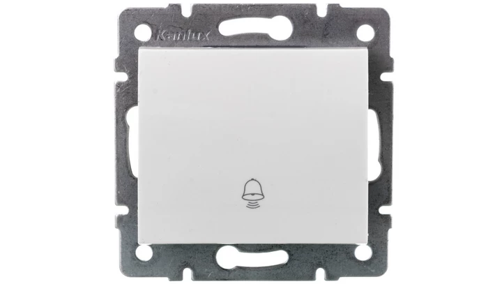 LOGI Łącznik zwierny dzwonek śrubowy biały 10AX 250V 021030102 25071