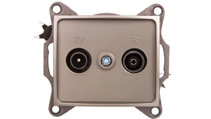 DOMO Gniazdo RTV przelotowe szampańskie 011320050 25040