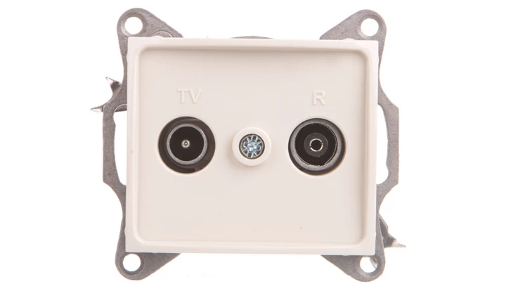 DOMO Gniazdo RTV końcowe kremowe 011330003 24805