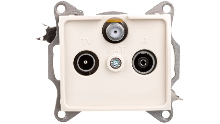 DOMO Gniazdo RTV/SAT końcowe kremowe 011350003 24807