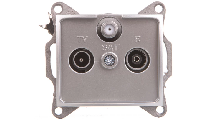 DOMO Gniazdo RTV/SAT końcowe srebrne 011350043 24866