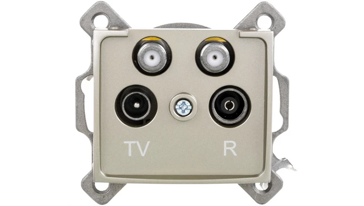 DOMO Gniazdo TV2xSAT końcowe szampańskie 011590050 25045