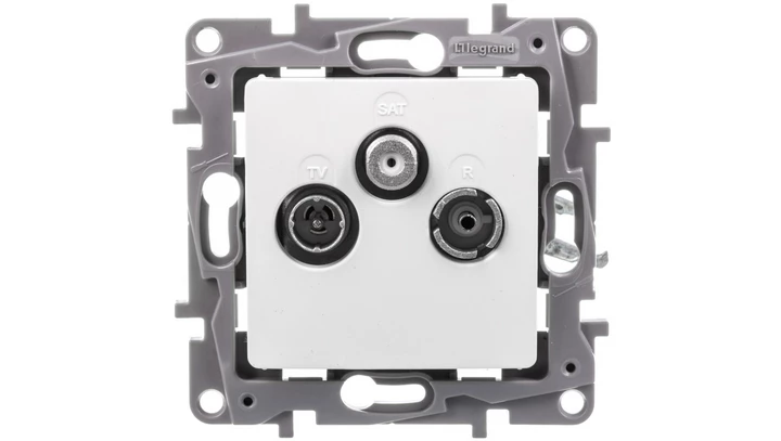 NILOE Gniazdo antenowe RTV-SAT zakończeniowe 10 dB białe 764565