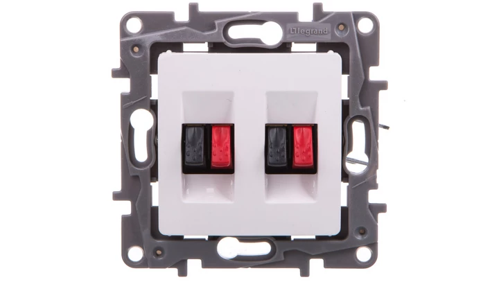 NILOE Gniazdo głośnikowe podwójne białe 764581