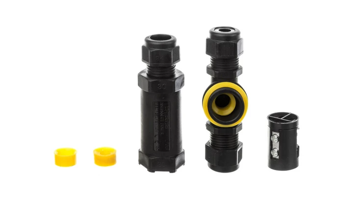 Wodoszczelny trójnik do przewodów elektrycznych, IP68 WZL-3