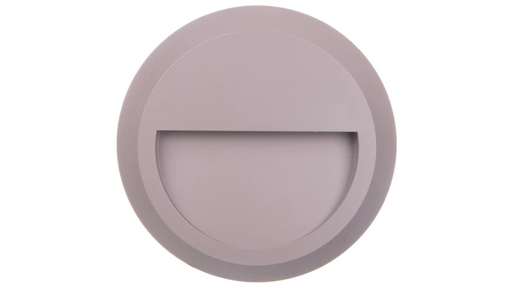 Oprawa schodowa LED SILVER OD 2W 100lm 220-240V AC 120 stopni IP65 okrągła, ciepły biały, szara LD-OSSLOD2W-80