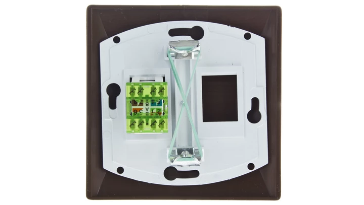 AKCENT Gniazdo komputerowe pojedyncze RJ45 kat.5e MMC brązowe GPK-1A/K/24