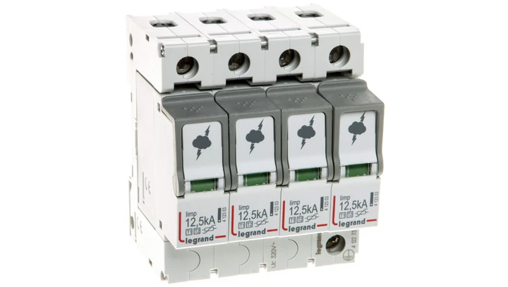 Ogranicznik przepięć Typ T1+T2 4P 12,5kA 1,5kV ON 300 TT, TN (TNC, TNS) 412273