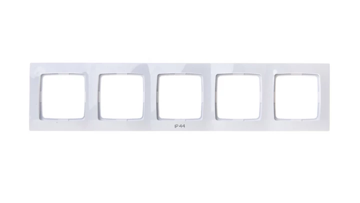 KARO Ramka pięciokrotna do łączników IP44 biała RH-5S/00