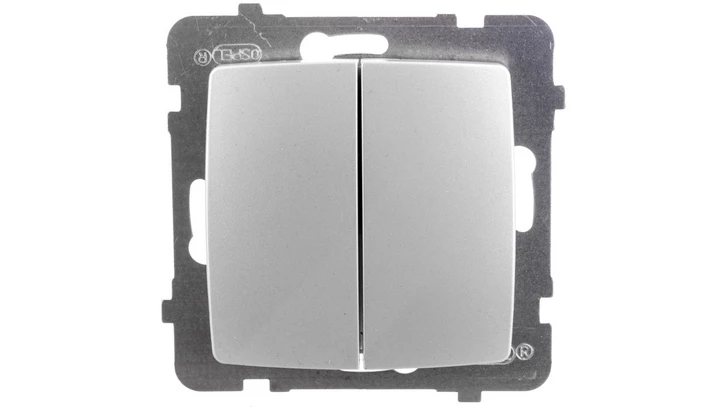 KARO Łącznik schodowy + pojedynczy srebrny perłowy ŁP-9S/m/43