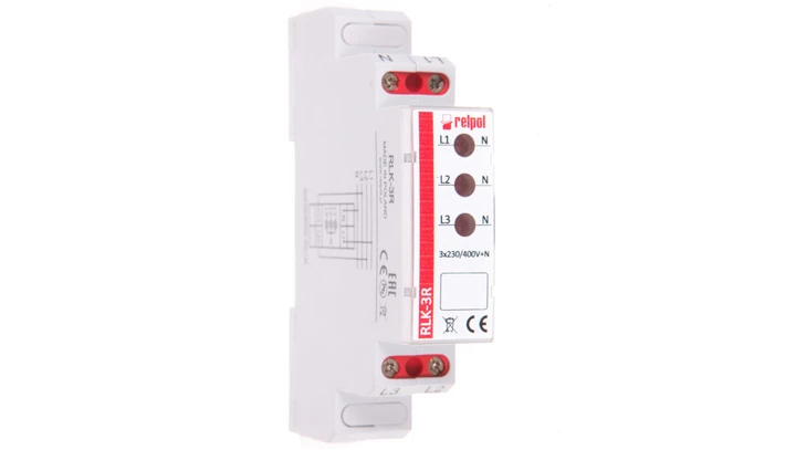 Lampka modułowa 3-fazowa 400V AC LED czerwona RLK-3R 863029