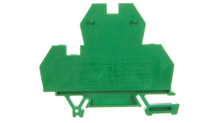 Złączka piętrowa 4-przewodowa 4mm2 zielona EURO 43550GR /10szt./