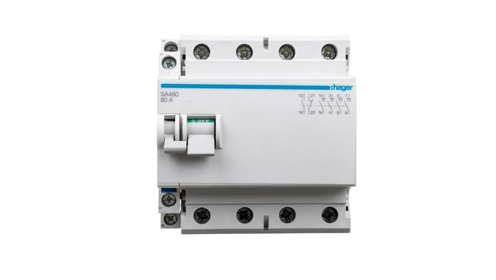 Rozłącznik modułowy 80A 4P (możliwy wyzwalacz) SA480