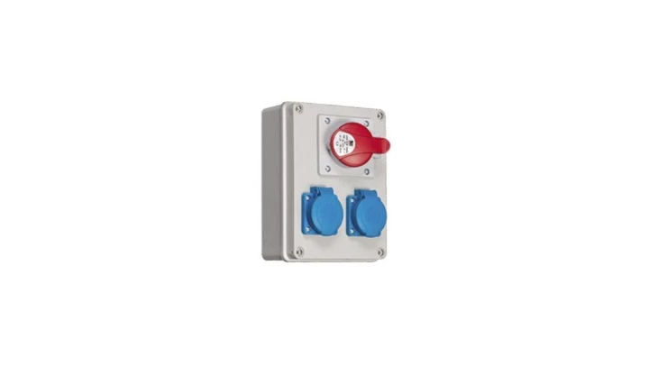 Rozdzielnica stacjonarna R-BOX 190 1x16A/4P 2x250V IP44 B.1227