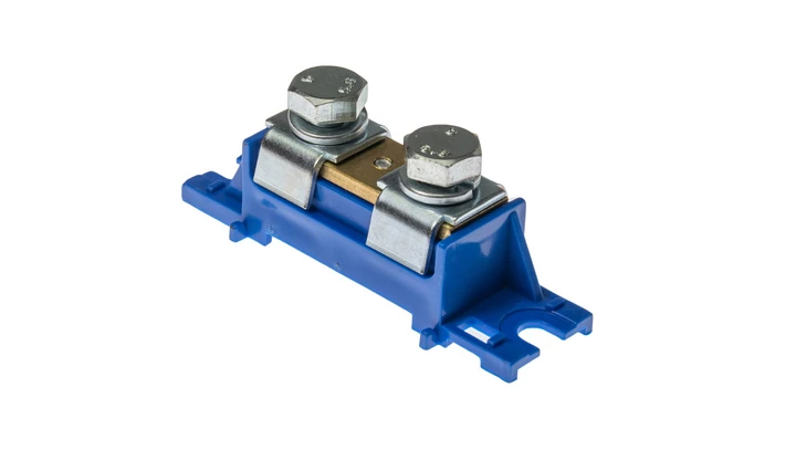 Zacisk ochronny 2xM8 niebieski bez pokrywy na szynę TH35 E.4122P-BP