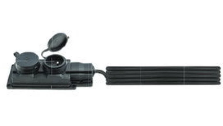 Przedłużacz gumowy 2-gniazda z/u 3m /H05RN-F 3G1,5/ czarny IP44 D.3159/2-3