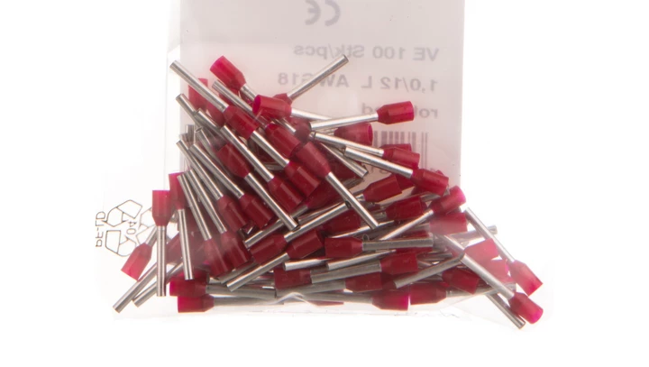 Tulejki izolowane na rolce 1mm2 czerwone 4050.739 /1000szt./