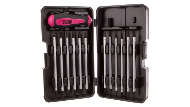 Przemysłowy zestaw bitów z rękojeścią z długim trzonkiem nieizolowany 13 części 4053.450