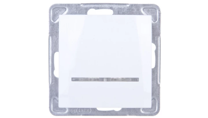 IMPRESJA Łącznik kontrolny z podświetleniem biały ŁP-12YS/m/00