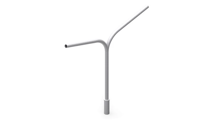 OG Wysięgnik lampowy dwuramienny na słup oświetleniowy fi 60 mm 90stopni 40110202