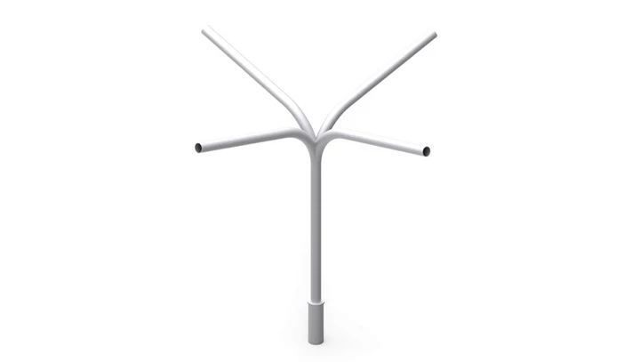 OG Wysięgnik lampowy czteramienny na słup oświetleniowy fi 60 mm 90stopni 41010402