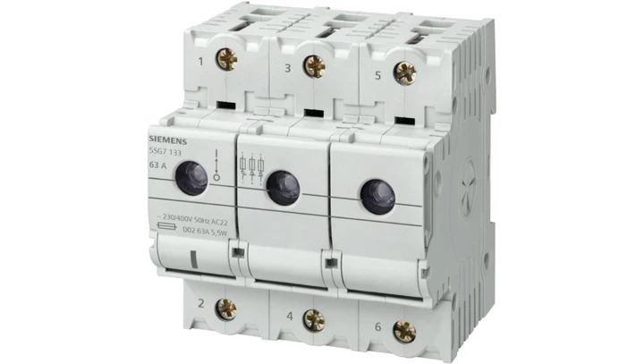 Rozłącznik bezpiecznikowy 63A 3+N D02 5SG7163