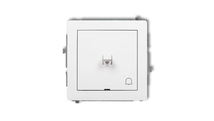 DECO Przycisk /dzwonek/ w stylu amerykańskim biały DWPUS-4