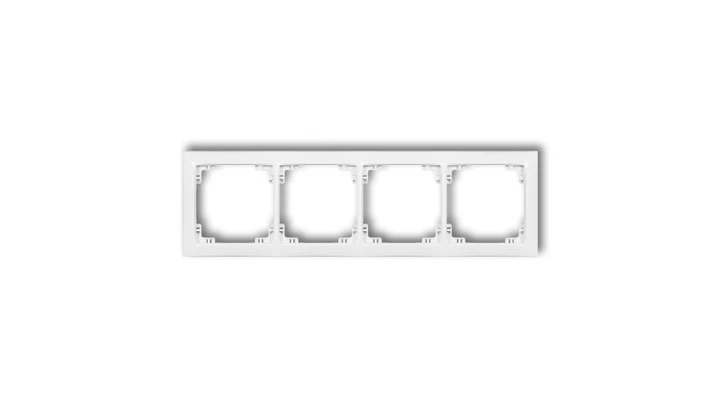 DECO Ramka uniwersalna poczwórna z tworzywa DECO Soft biały DRSO-4