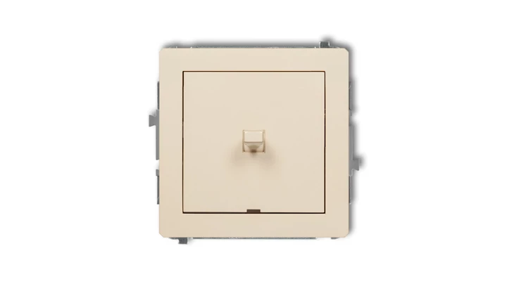 DECO Przycisk jednobiegunowy (jeden klawisz, bez piktogramu) w stylu amerykańskim beżowy 1DWPUS-4.1