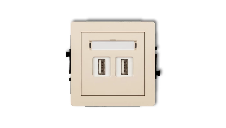 DECO Gniazdo podwójne 2xUSB-AA 3.0 beżowy 1DGUSB-6