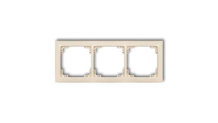 DECO Ramka uniwersalna potrójna z tworzywa DECO Soft beżowy 1DRSO-3