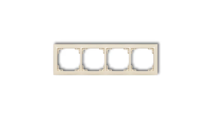 DECO Ramka uniwersalna poczwórna z tworzywa DECO Soft beżowy 1DRSO-4