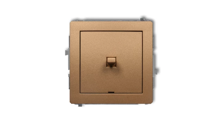 DECO Łącznik jednobiegunowy w stylu amerykańskim złoty metalik 8DWPUS-1