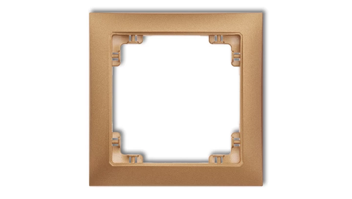 DECO Ramka uniwersalna pojedyncza z tworzywa DECO Soft złoty metalik 8DRSO-1